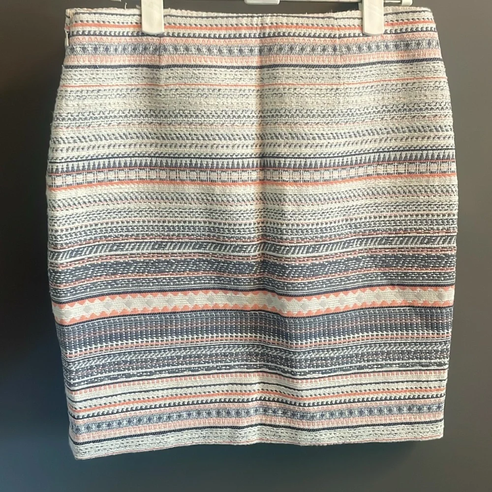 Katherine Barclay Montreal Size 2 Textured Multicolor Lined ‎ Skirt